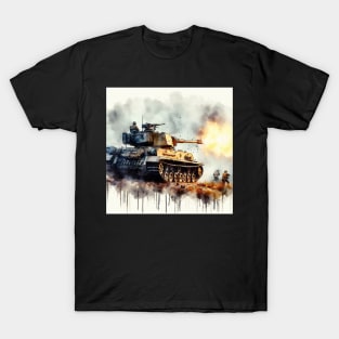 Fantasy illustration of a tank in battle T-Shirt